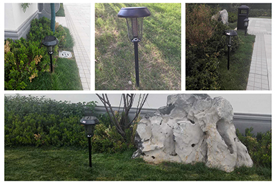 照明滅蚊（wén）兩用的太陽能小區（qū）滅蚊燈效果