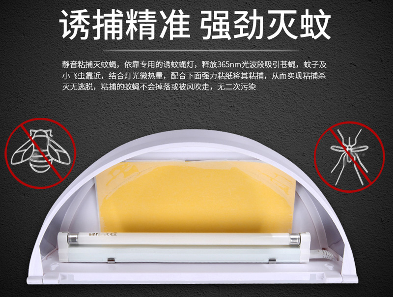半圓形粘捕式滅蠅燈ZB005 / ZB006工作原理（lǐ）